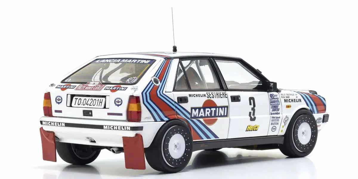 Kyosho 1:18 Lancia Delta Hf 4Wd Rally Monte Carlo 1988 Martini Nr.3