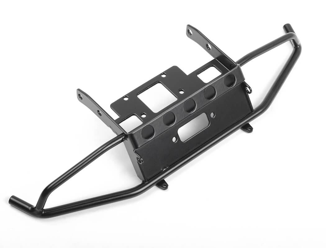 RC4WD GUARDIAN STEEL FRONT WINCH BUMPER W/IPF LIGHTS FOR AXIAL 1/10 SCX10 II UMG10 (BLACK)