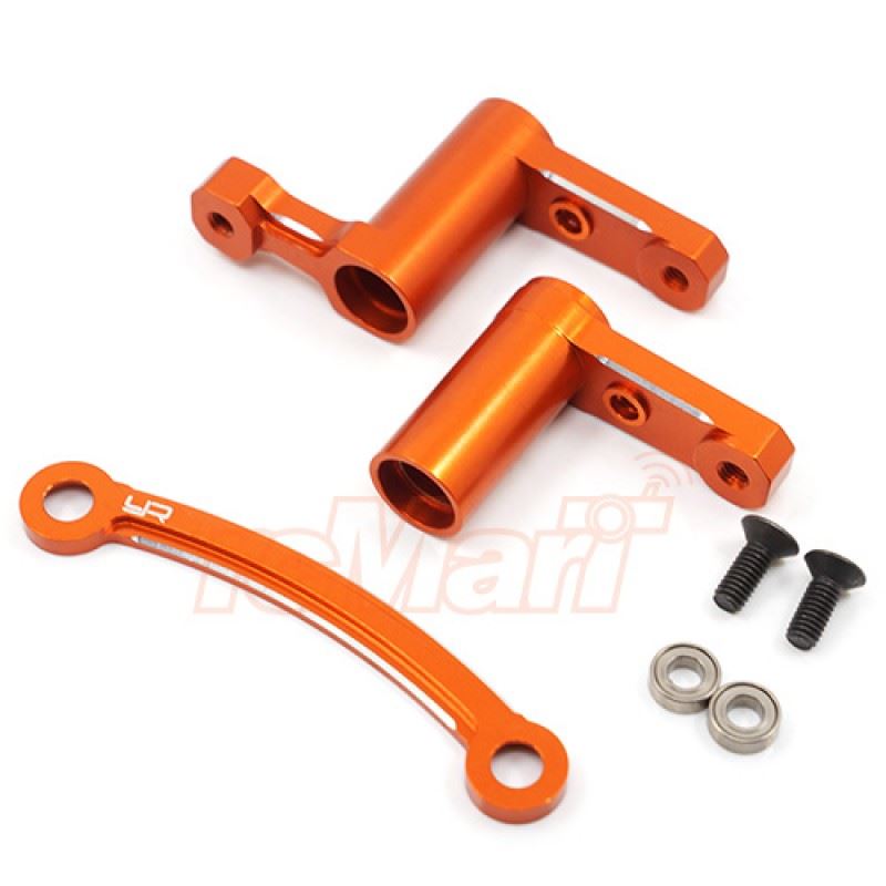 Yeah Racing Aluminum Ball Bearing Steering Arm Set For HPI RS4 Sport3 Orange