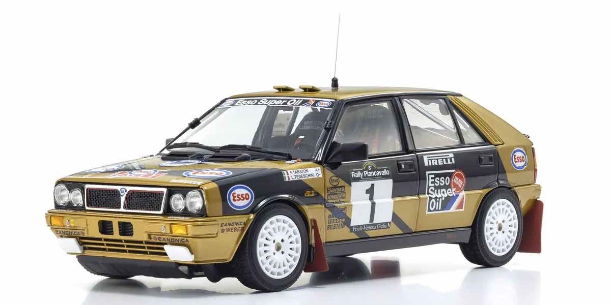 Kyosho 1:18 Lancia Delta Hf 4Wd Rally Piancavallo 1987 Esso Nr.1