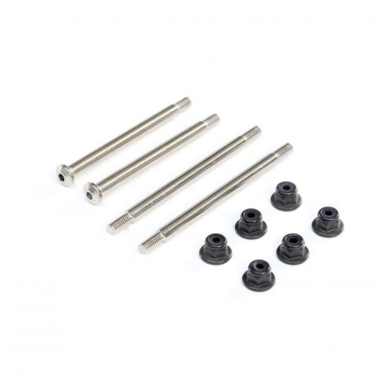 TLR Outer Hinge Pins, 3.5mm, Electro Nickel (2): 8X
