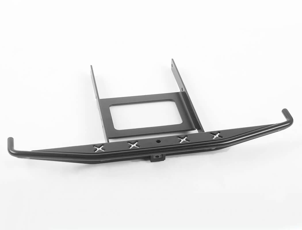 RC4WD ROUGH STUFF METAL REAR BUMPER W/EXHAUST TIPS FOR AXIAL SCX10 II 1969 CHEVROLET BLAZER (BLACK)