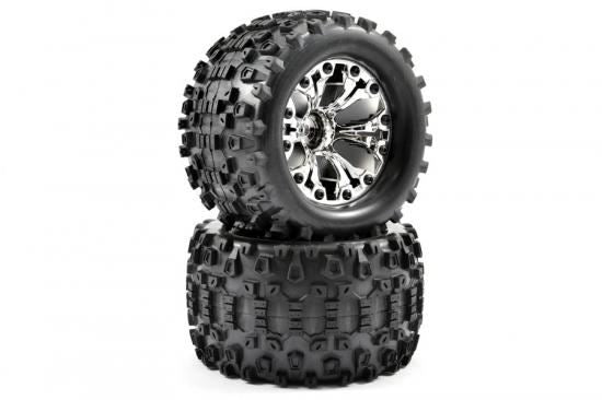 FASTRAX 1:10 MT STINGER MOUNT 6-SPOKE CHROME 0 OFFSET (PR)