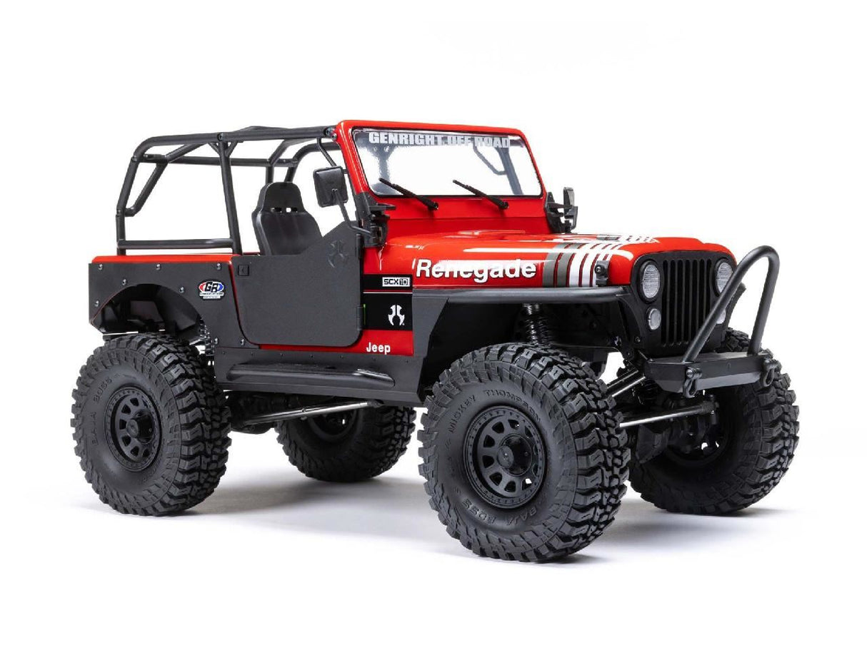 Axial 1/10 SCX10 III Jeep CJ-7 4WD Brushed RTR, Red