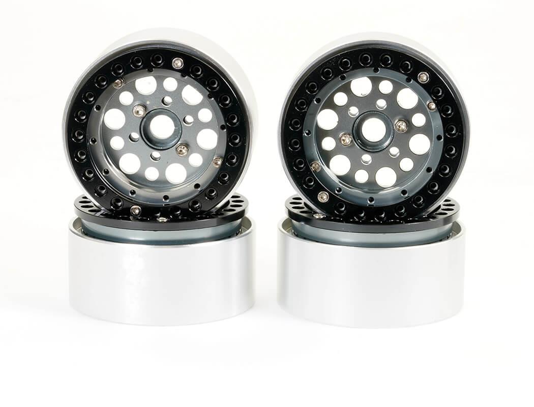FASTRAX ALUMINIUM BEADLOCK SIXO 1.9 WHEELS - GREY (4PC)