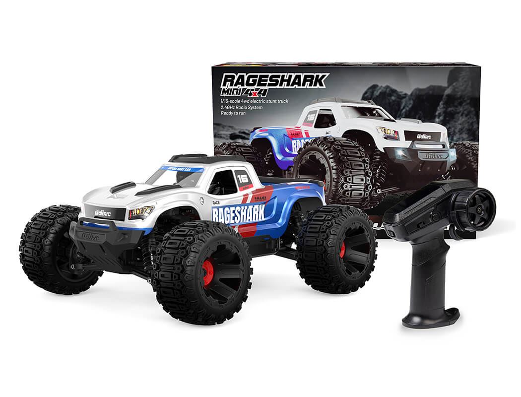Udi Rc Rageshark Monster Truck 1/16 Brushed Rtr - Blue