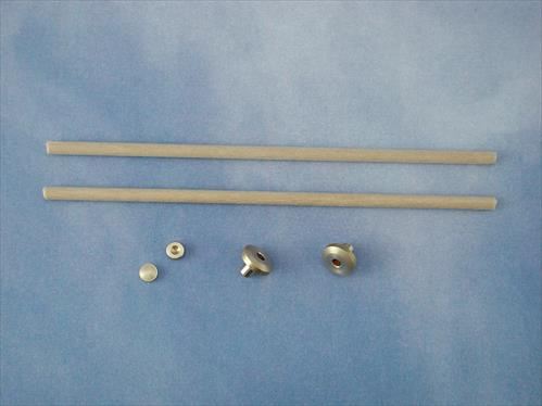 Radio Active Flush Flagstaff Complete (Brass And Wood)(Pk2)