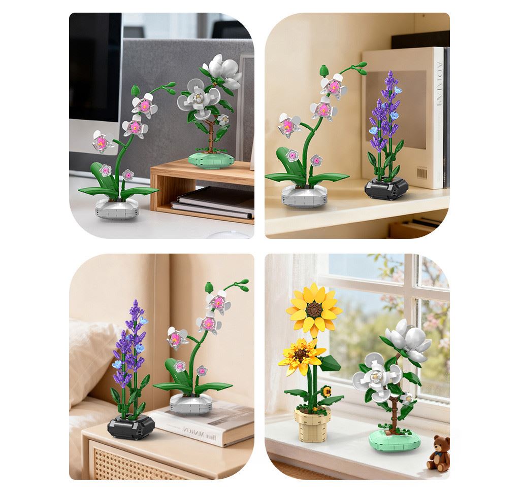 Cada Camellia Building Block Planter - 301 Pcs