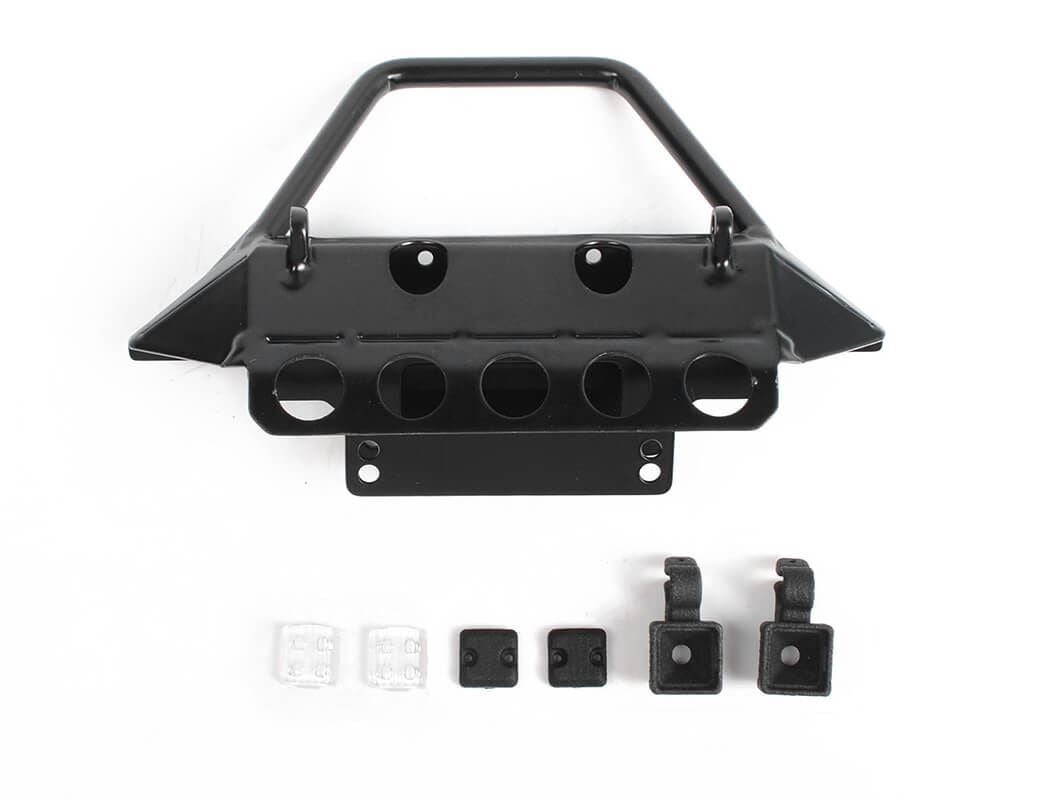 RC4WD ROUGH STUFF METAL FRONT BUMPER W/ FLOOD LIGHTS FOR AXIAL 1/10 SCX10 III JEEP (GLADIATOR/WRANGL