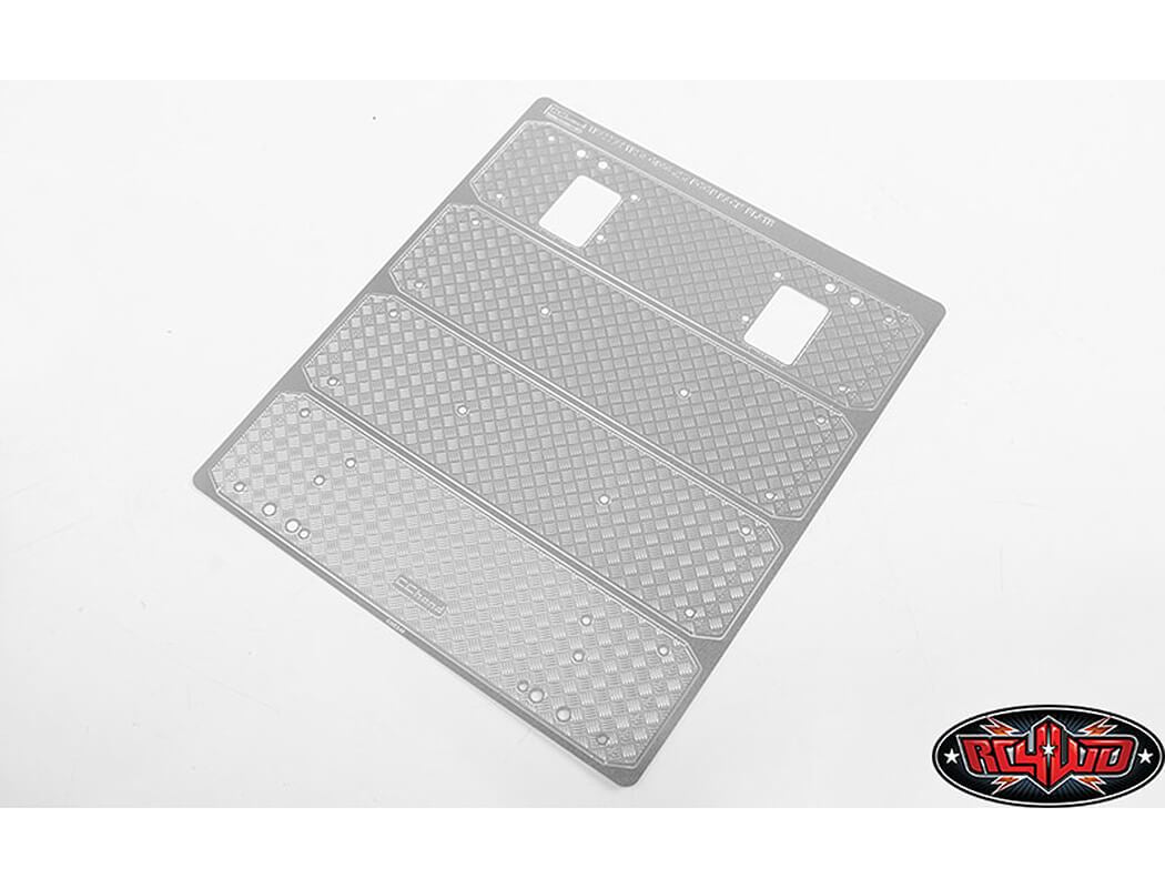 RC4WD COMMAND ROOF RACK W/DIAMOND PLATE & 4X SQUARE LIGHTS TRAXXAS TRX-4 MERCEDES-BENZ G-500 (A)