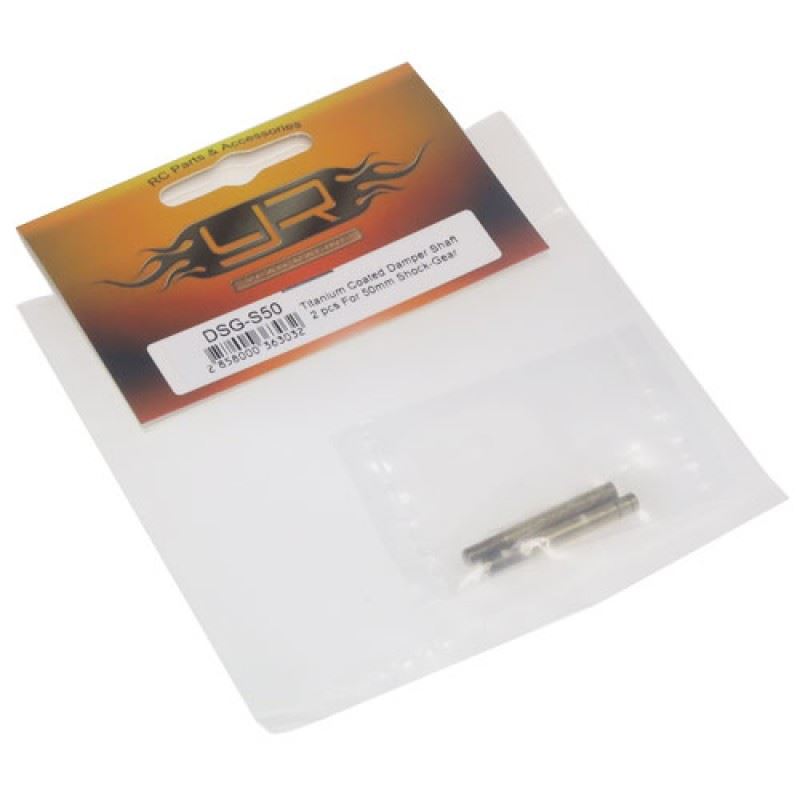 Yeah Racing Titanium Coated Damper Shaft 2 pcs For 50mm Shock-Gear