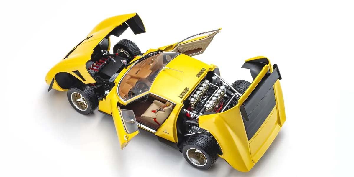 Kyosho 1:18 Lamborghini Miura Svr 1970 Yellow-Black