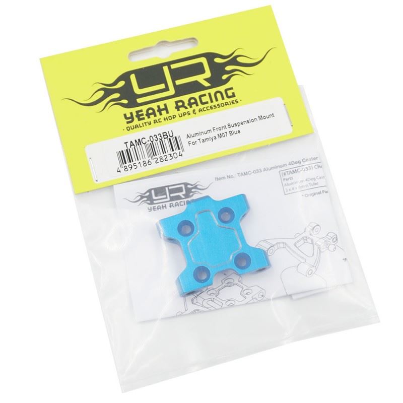 Yeah Racing Aluminum Front Suspension Mount For Tamiya M07 Blue