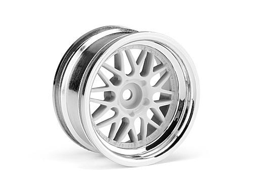 HPI Hre C90 Wheel 26mm Chrome/White (6mm Offset/2Pcs)