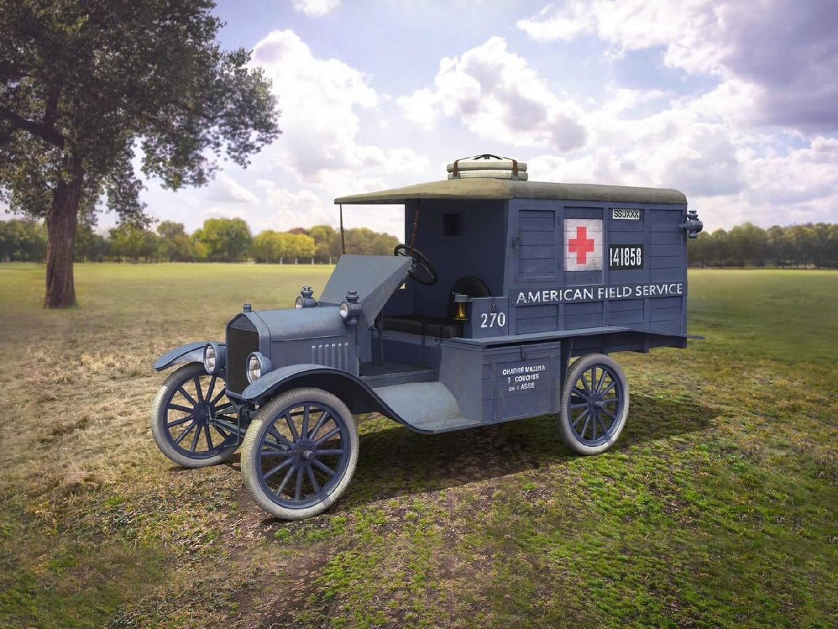 Icm Model T 1917 Ambulance (Early), Wwi Aafs Car