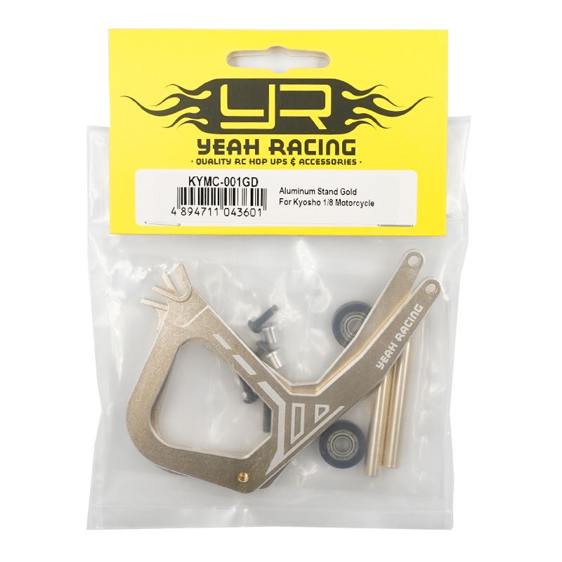 Yeah Racing Aluminum Stand Gold For Kyosho 1/8 Motorcycle