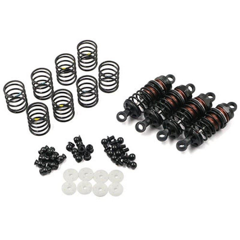Yeah Racing Aluminum Big Bore Go 55mm Damper Set 4pcs for 1/10 RC Touring Car Black