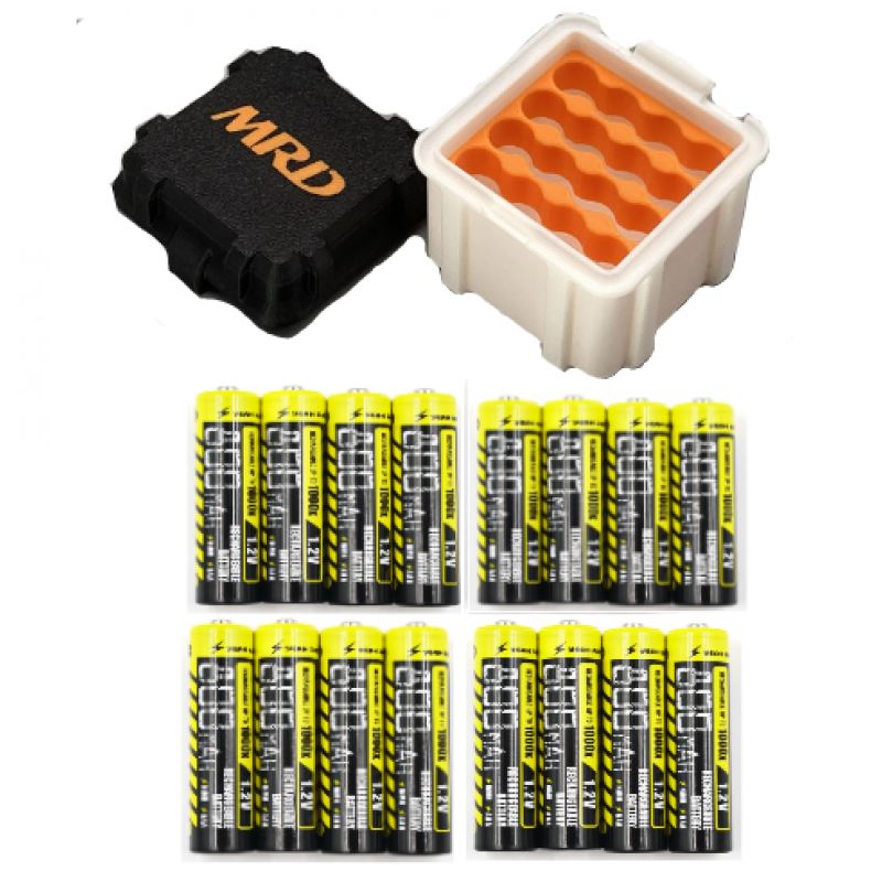 Yeah Racing Rechargeable High Power 800Mah Aaa Nimh Battery 4Pcs (Mini-Z) X 4Pcs W/Mz Formula Aaa Battery Storage Case Mrd