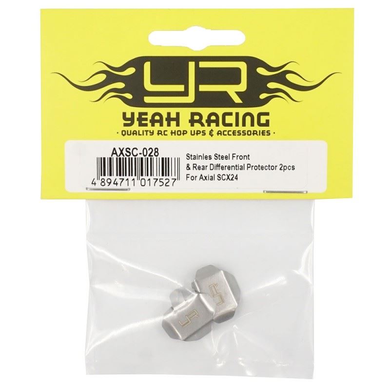 Yeah Racing Stainless Steel Front & Rear Differential Protector 2pcs For Axial SCX24