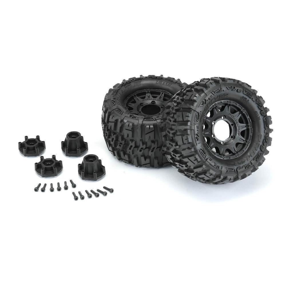 Proline 1/10 Trencher Front/Rear 2.8In Mt Tires Mounted 12mm Blk Raid