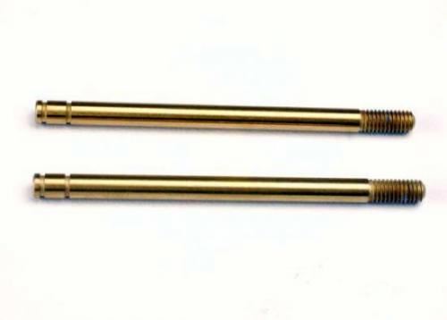 TRAXXAS Shock shafts, hardened steel, titanium nitride coated (long)