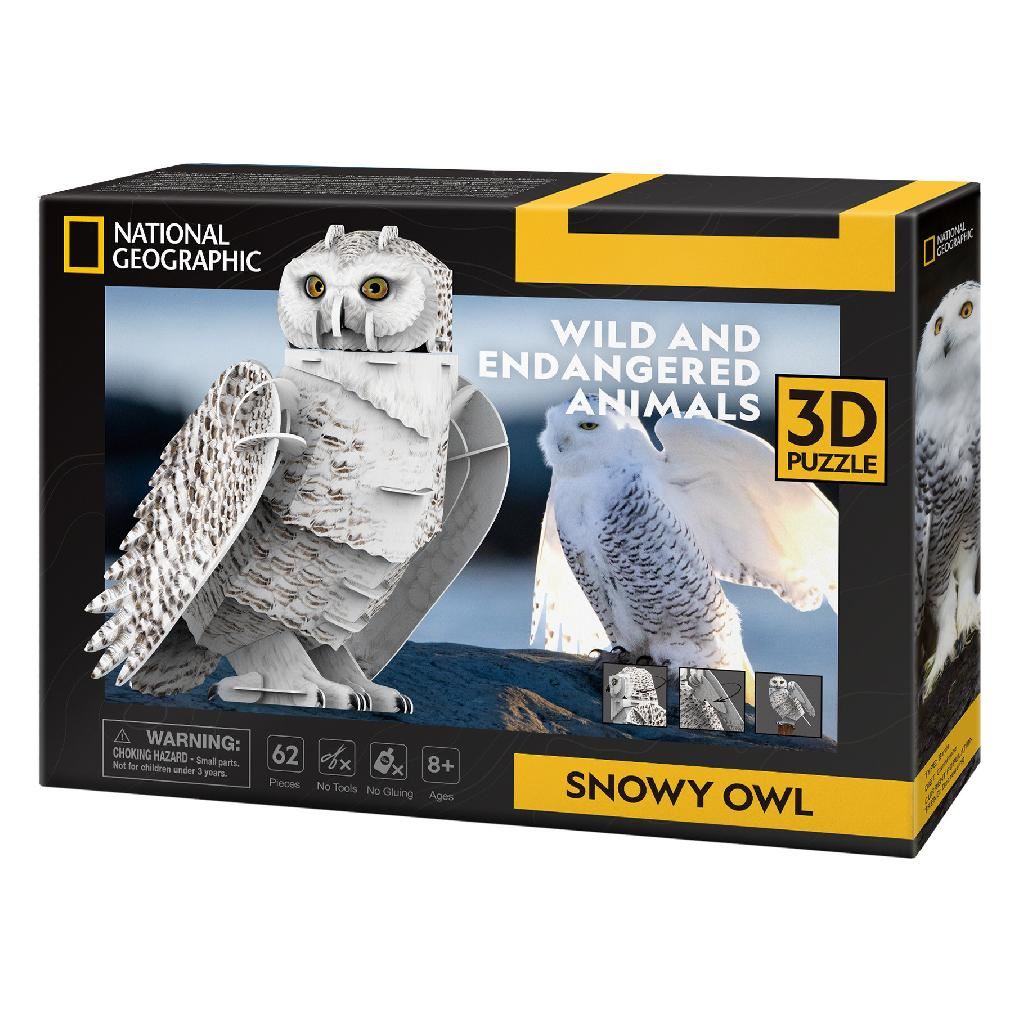 Cubicfun Snowy Owl (62 Pieces)