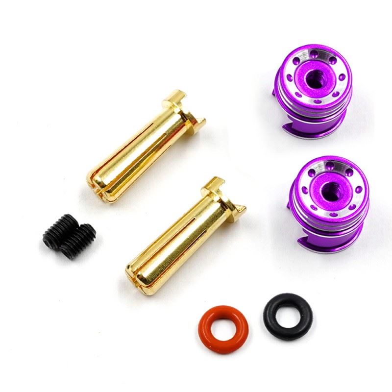 Yeah Racing Aluminum 5Mm Bullet Plug W/Grips