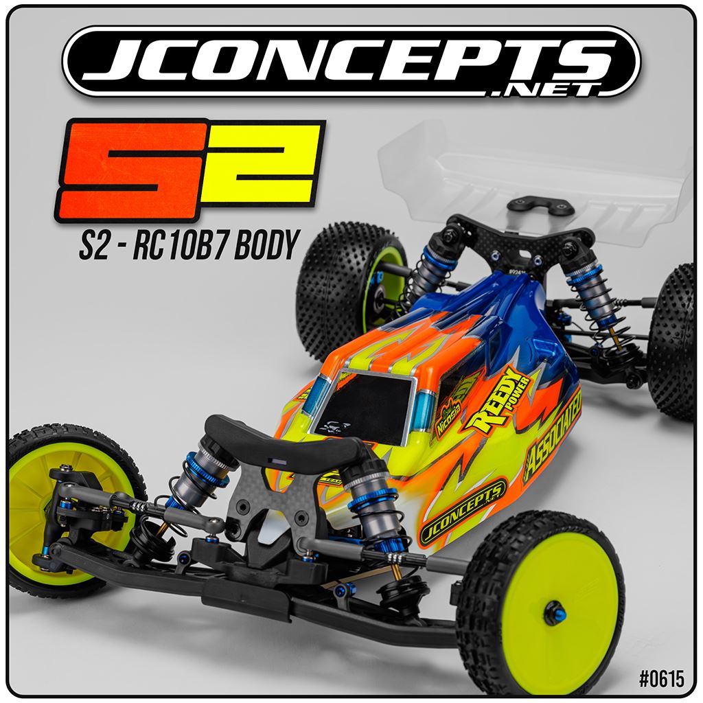 S2 - RC10B7 Body w/Carpet/Turf/Dirt Wing