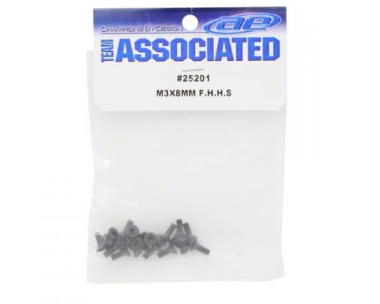 Team Associated M3 X 8 Flat Head Hex Screw (10)