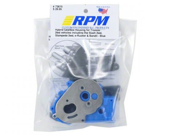 RPM TRAXXAS 2WD HYBRID GEARBOX HOUSING AND REAR MOUNTS BLUE