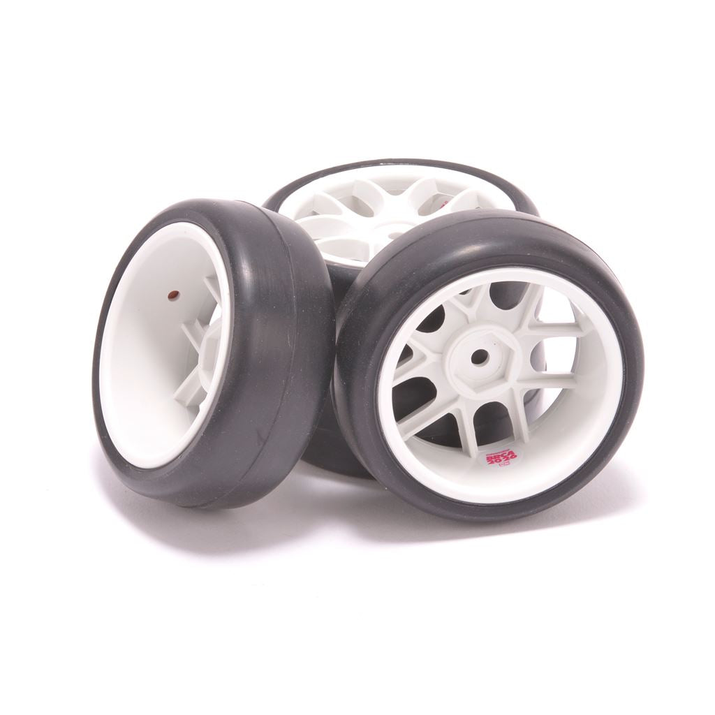 Ride 1/10 Belted Tr09 Slick Tyres 10 Spoke - White