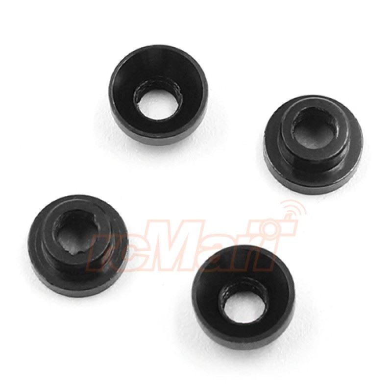 Yeah Racing Aluminum Servo Washer M3 Thread 4pcs Black