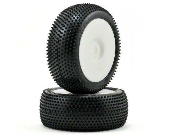 Schumacher Silver Mini Pin 1/8th Pre Mounted Tyres - 1 Pair