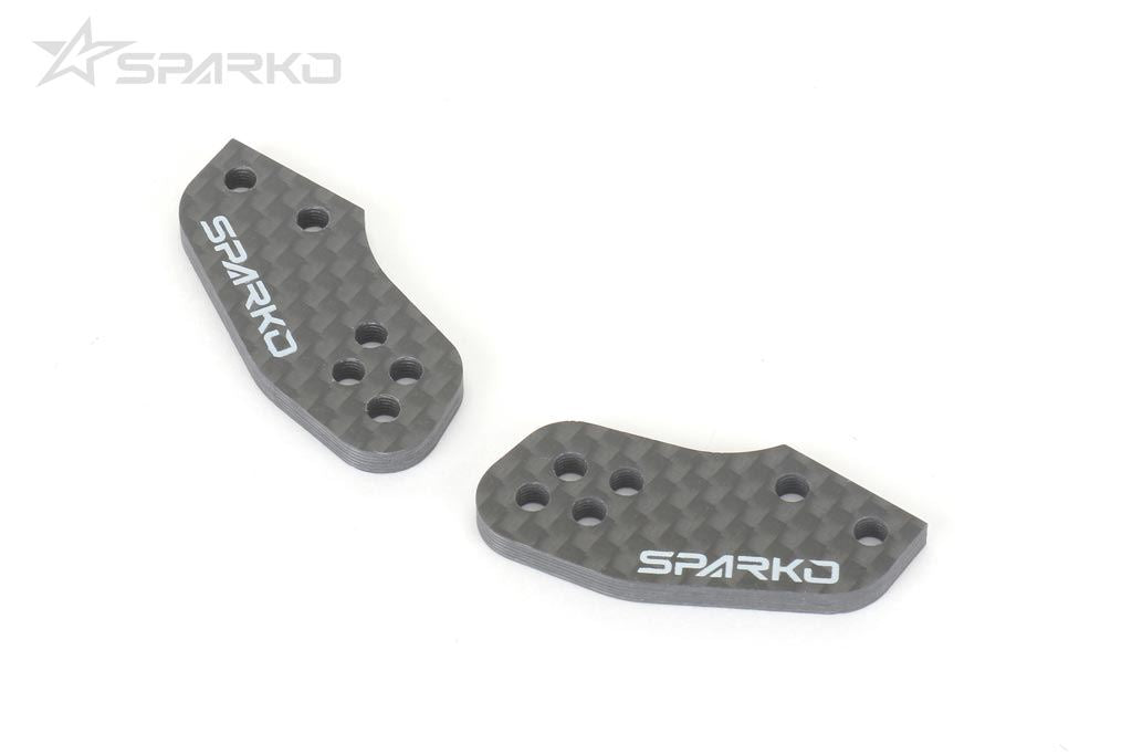 Sparko F8 Carbon Fiber Steering Knuckle Plate 4 Holes 3.0Mm (2)