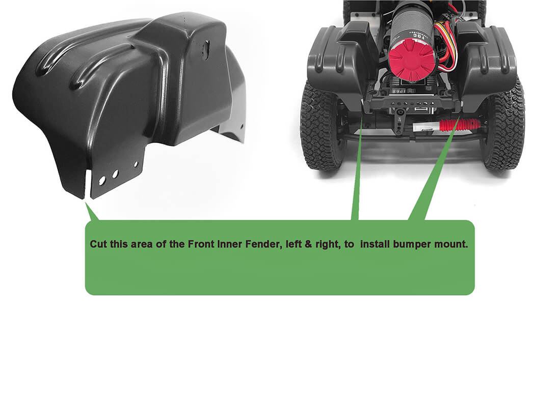 RC4WD STEEL TUBE FRONT BUMPER W/ FLOOD LIGHTS FOR MST 4WD OFF-ROAD CAR KIT W/ J4 JIMNY BODY