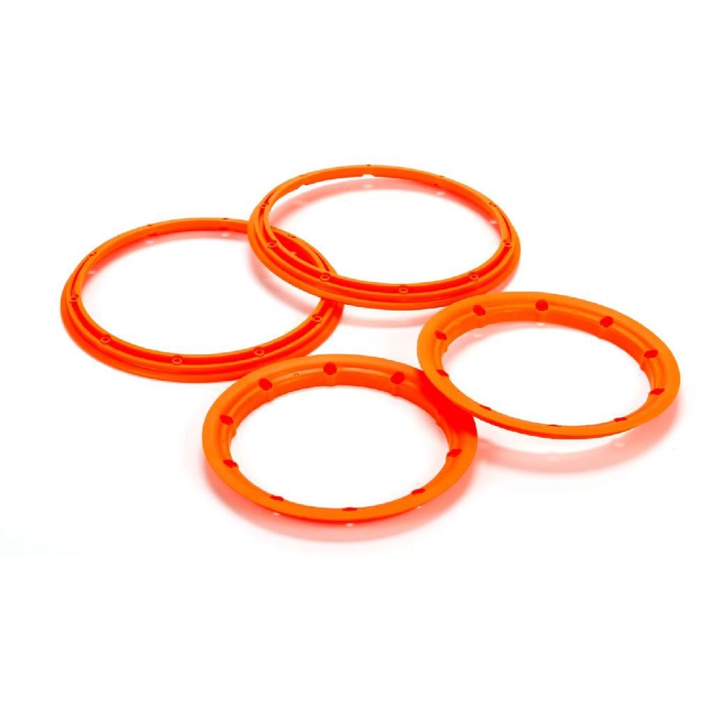 Losi Beadlock Set, Inner & Outer Flour Orange(2): 5T