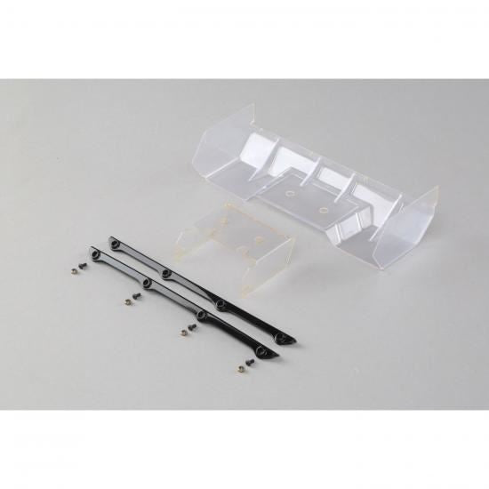 TLR Polycarbonate Wing, Pre Cut,Clear: 8/E/T 4.0