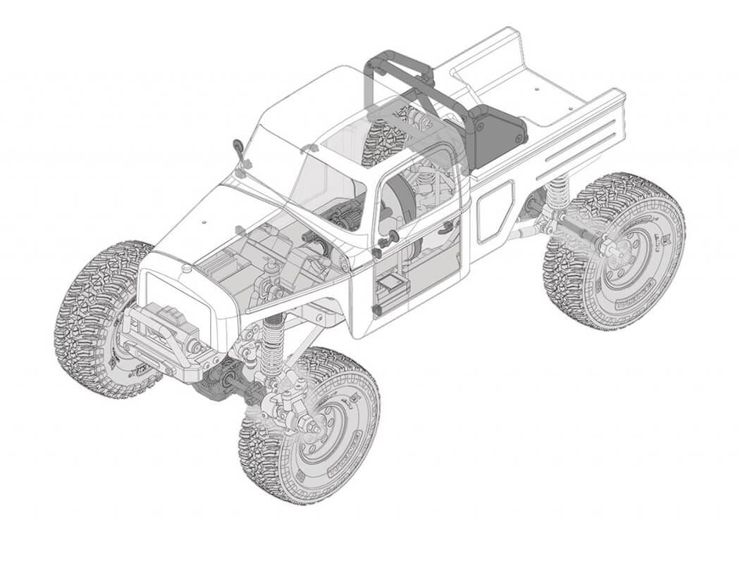 Element Rc Enduro Ecto Trail Truck Rtr Grey W/Portal Axles
