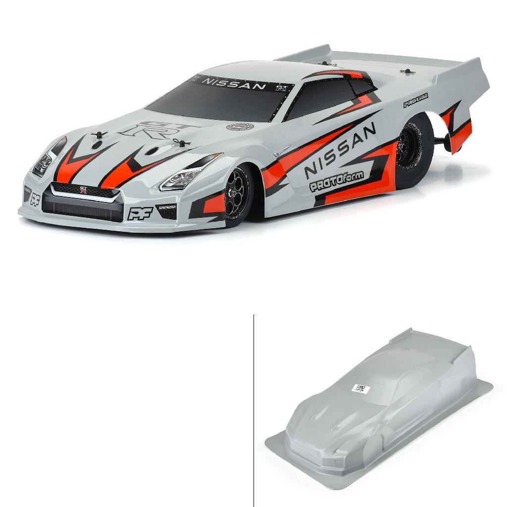 PRM 1/10 Nissan GT-R R35 Pro Mod Tough-Color Gray Body: Drag Car