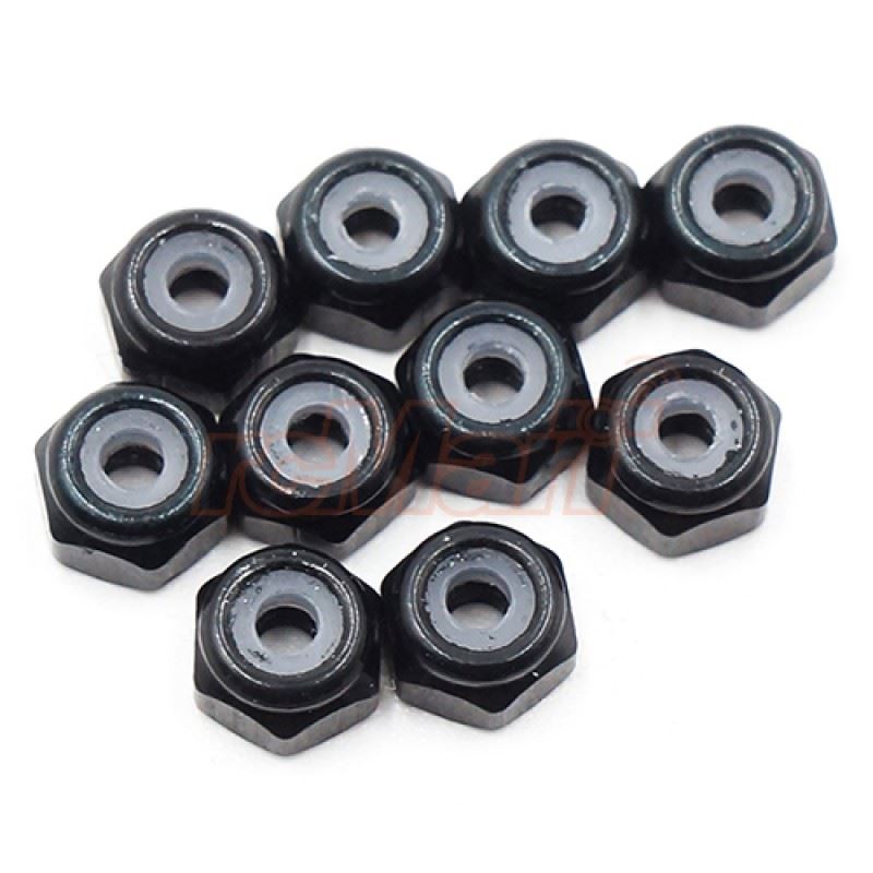 Yeah Racing 2mm Aluminium Lock Nut Black 10pcs
