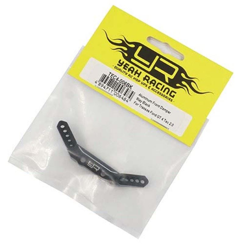 Yeah Racing Aluminum Front Damper Stay Black For Traxxas Ford GT 4 Tec 2.0