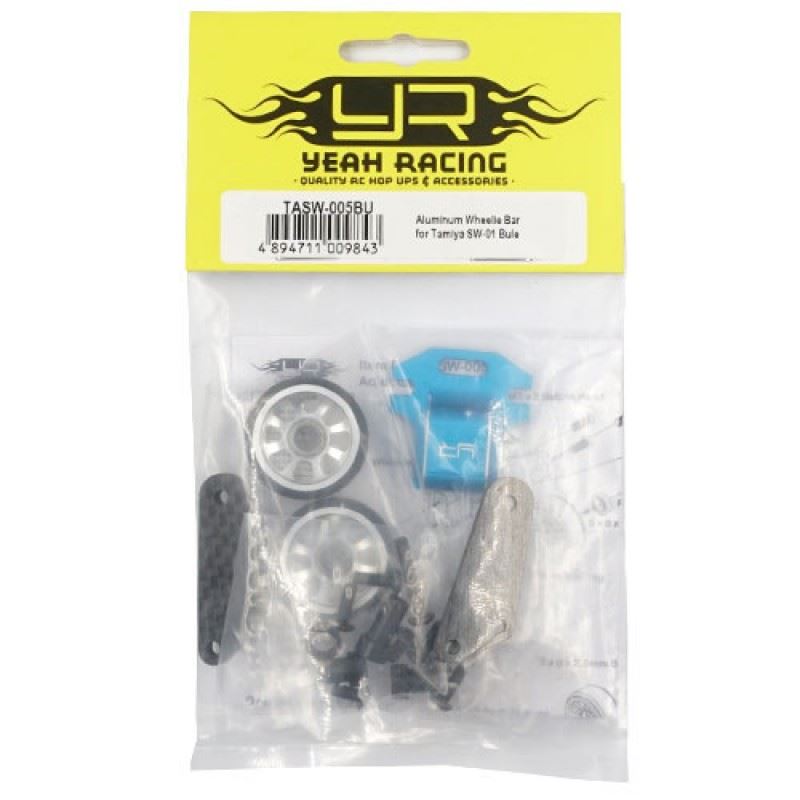 Yeah Racing Aluminum Wheelie Bar for Tamiya SW-01 Blue