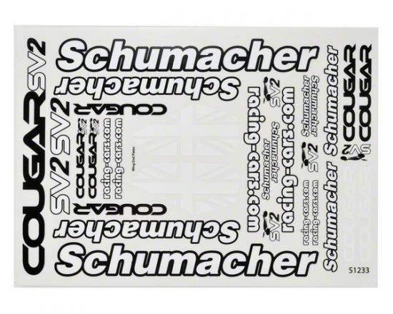 Schumacher Decal sheet - Cougar SV2 pk2