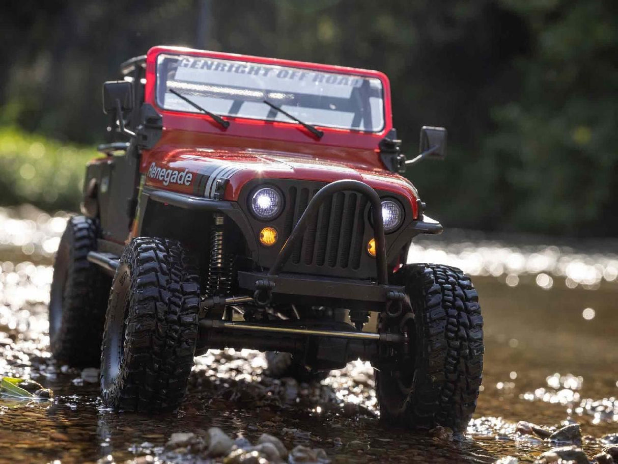 Axial 1/10 SCX10 III Jeep CJ-7 4WD Brushed RTR, Red