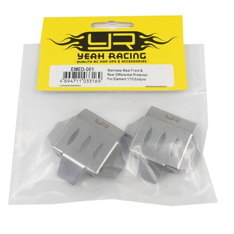Yeah Racing Stainless Steel Front / Rear Differential Protector For Element 1/10 Enduro