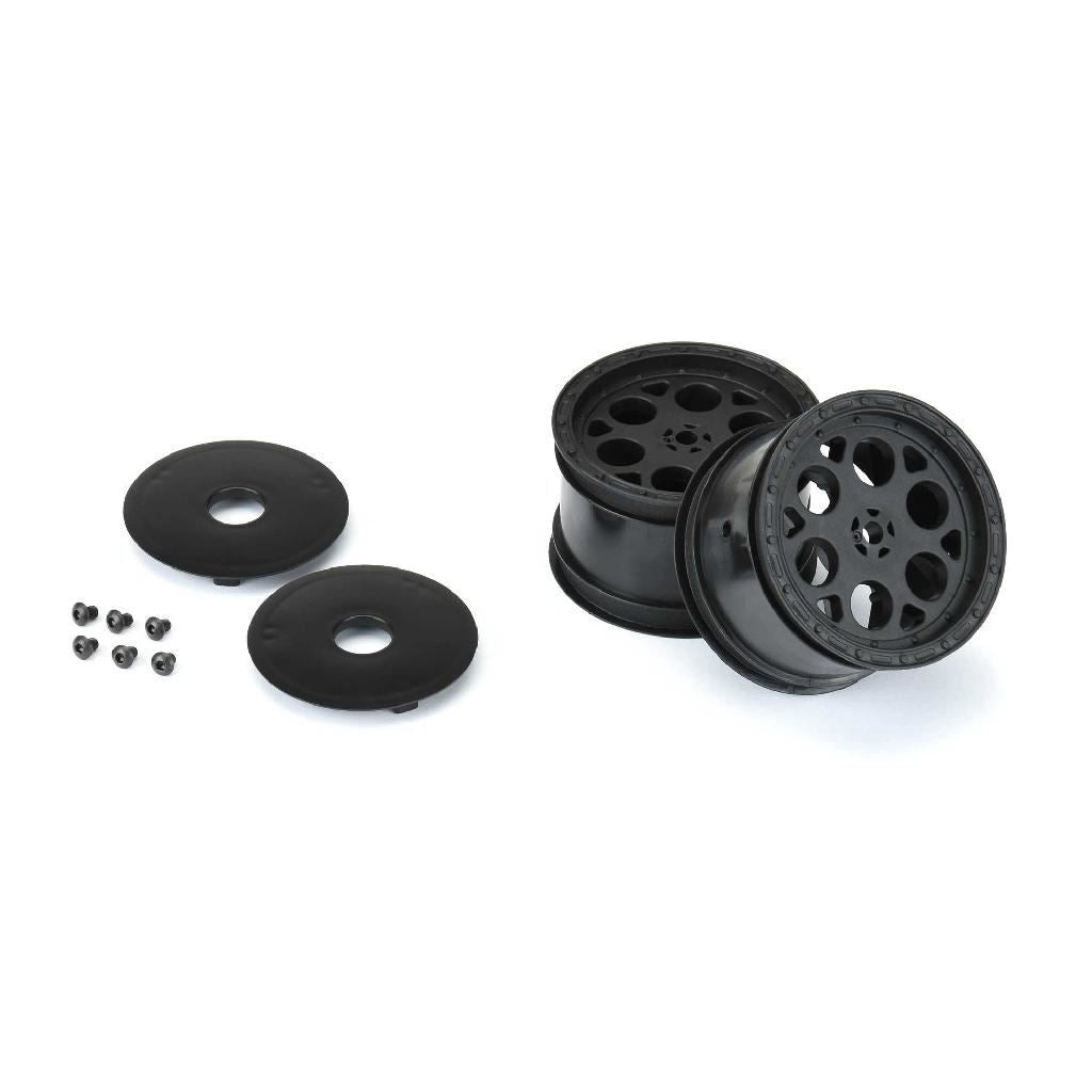 Proline 1/10 Showtime Rear 2.2In 12mm Sprint Car Wheels (2) Black