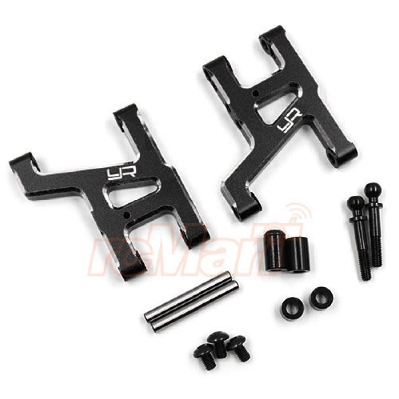 Yeah Racing Aluminum Front Suspension Arm Set For Tamiya WR02CB Black