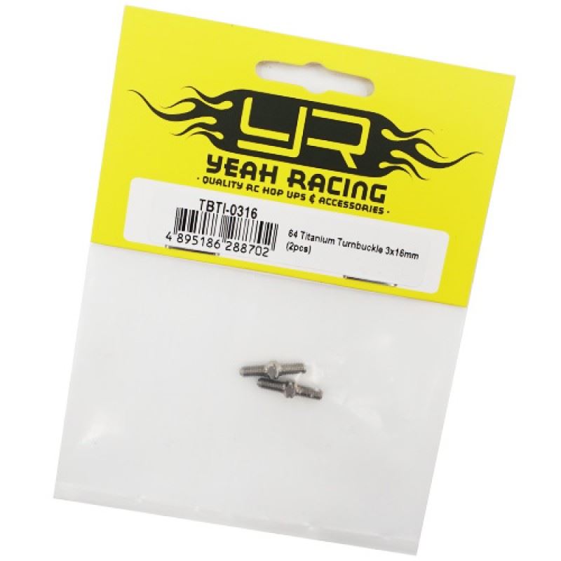 Yeah Racing 64 Titanium Turnbuckle 3x16mm 2pcs