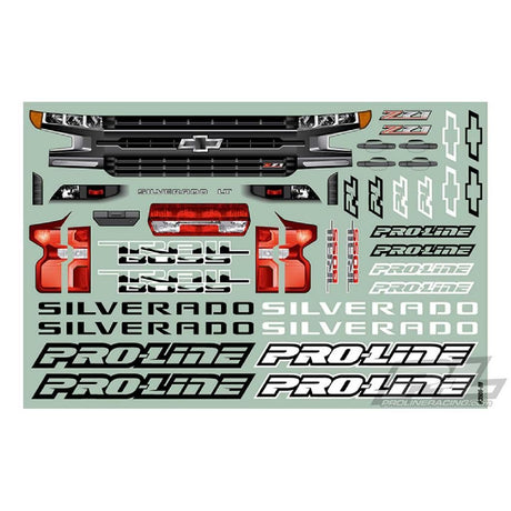 Proline 1/10 2019 Chevy Silverado Z71 Trail Boss Clear Body: Stamped