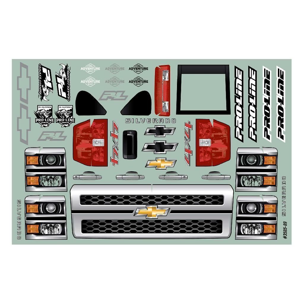 Proline 1/10 2015 Chevrolet Silverado Clear Body 13.9In Wb